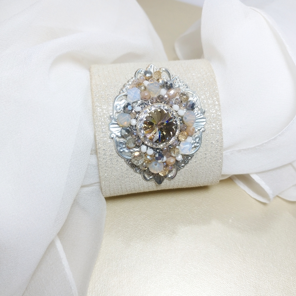 Swarovski Leather Cuff Bracelet